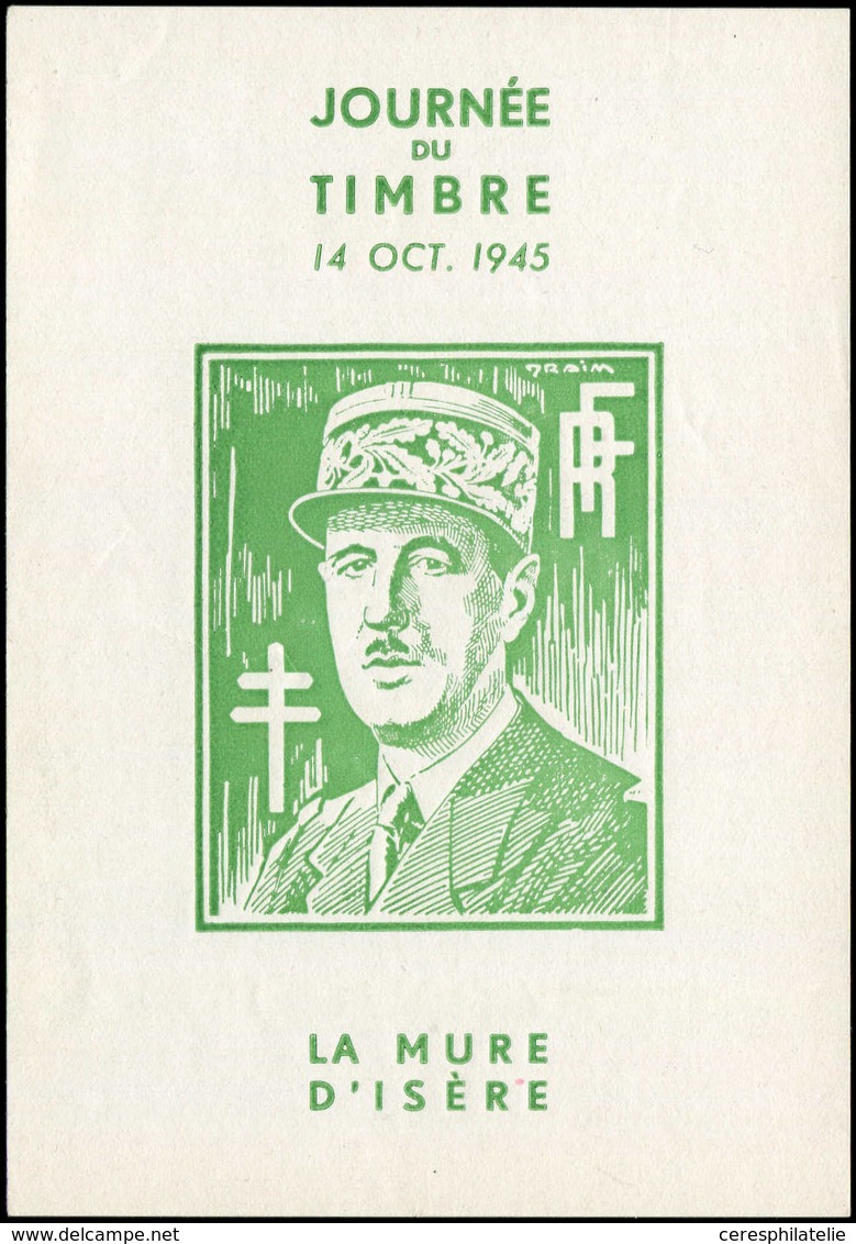 ** TIMBRES DE LIBERATION - LA MURE 13 : Gal De Gaulle, En Vert, FG ND, TB - Liberación