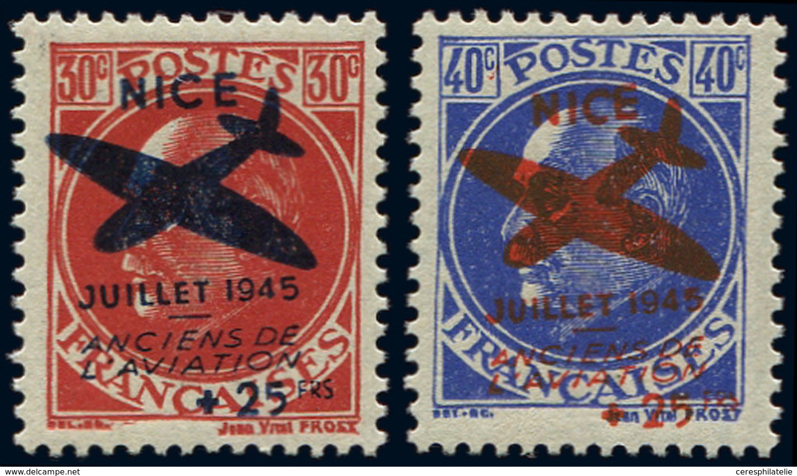 ** TIMBRES DE LIBERATION - NICE 13/14 : Anciens De L'aviation, TB - Liberación