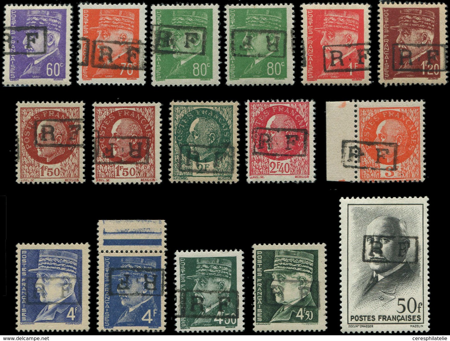 ** TIMBRES DE LIBERATION - POITIERS 2/10, 12, 13*, 14, 15*, T II + N° 4, 7, 11 * Surch. RENV., Les N°13, 14, 15 Signés C - Liberación