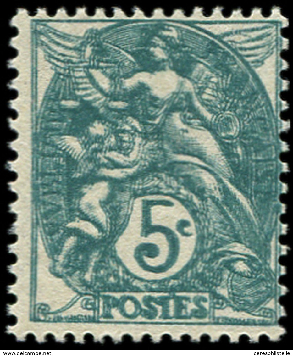 ** VARIETES - 111d  Blanc,  5c. Vert, DOUBLE IMPRESSION, TB. C, Cote Et N° Maury - Unused Stamps