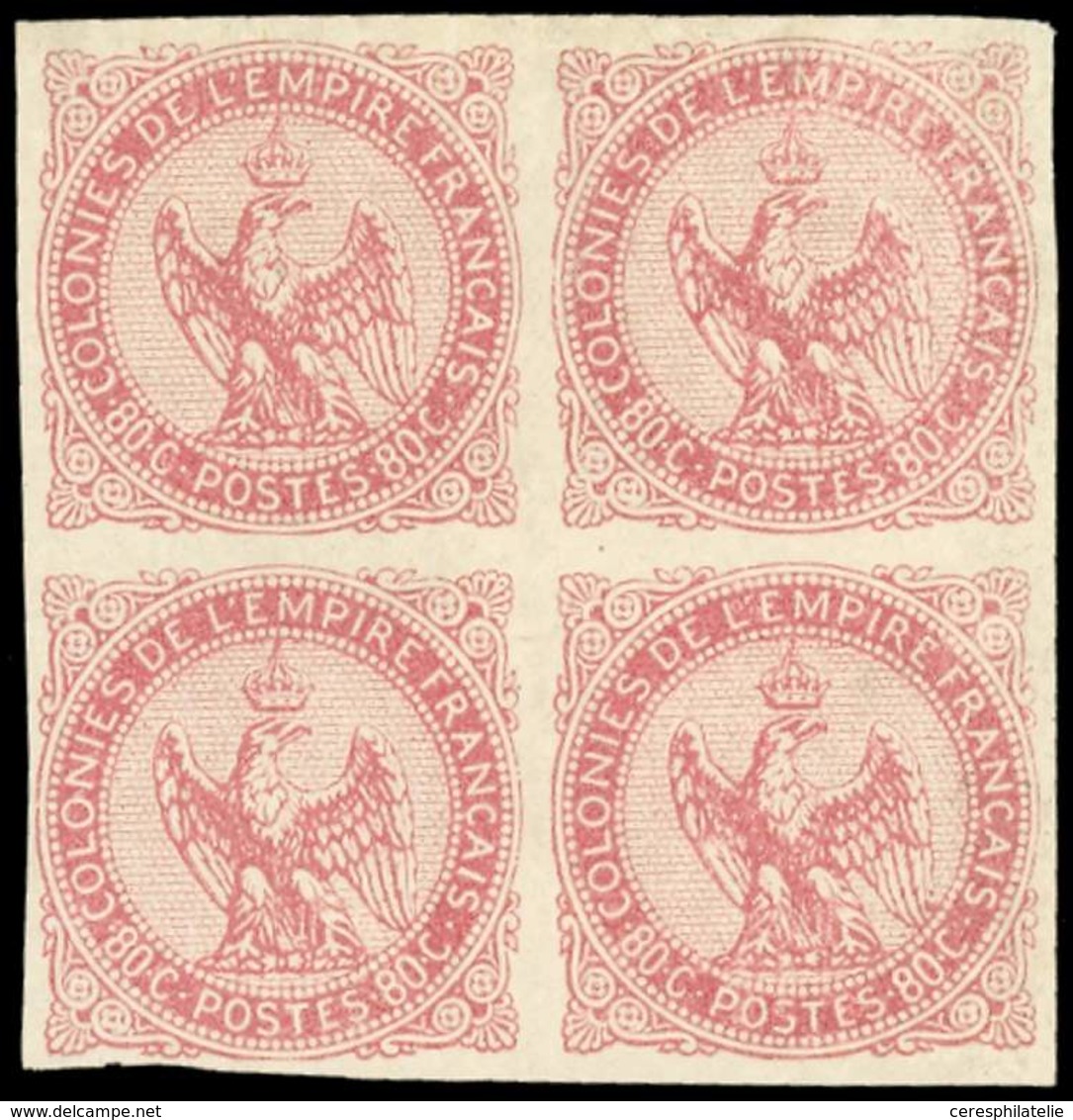 * Colonies Générales - 6    80c. Rose, BLOC De 4, TB. Br - Other & Unclassified