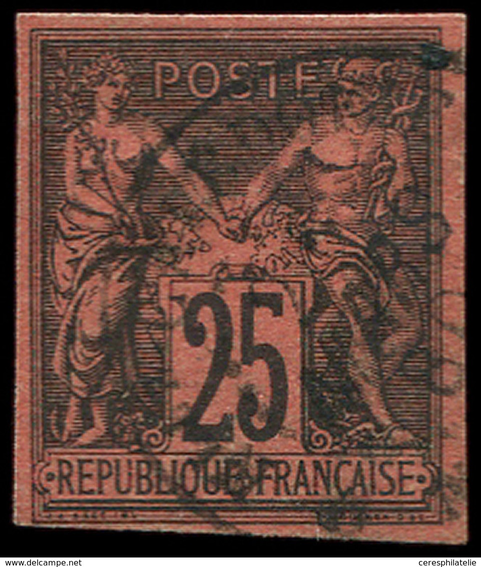 Colonies Générales - 43   25c. Noir Sur Rouge, Oblitéré Càd, TB. C - Altri & Non Classificati