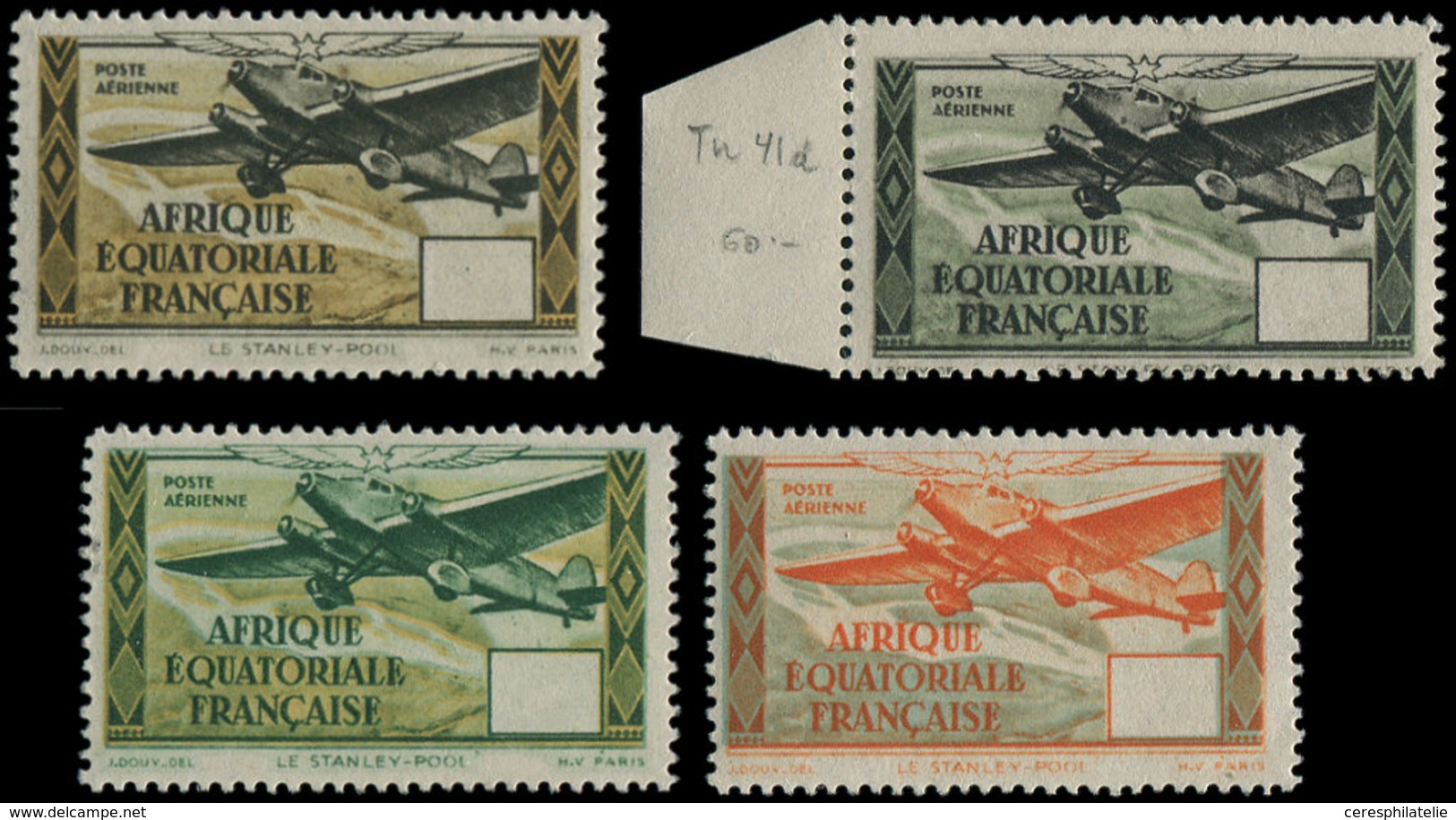 ** A.E.F. PA Type B De 1943 Sans RF, 4 Ex. Différents Sans La Valeur, TB - Otros & Sin Clasificación