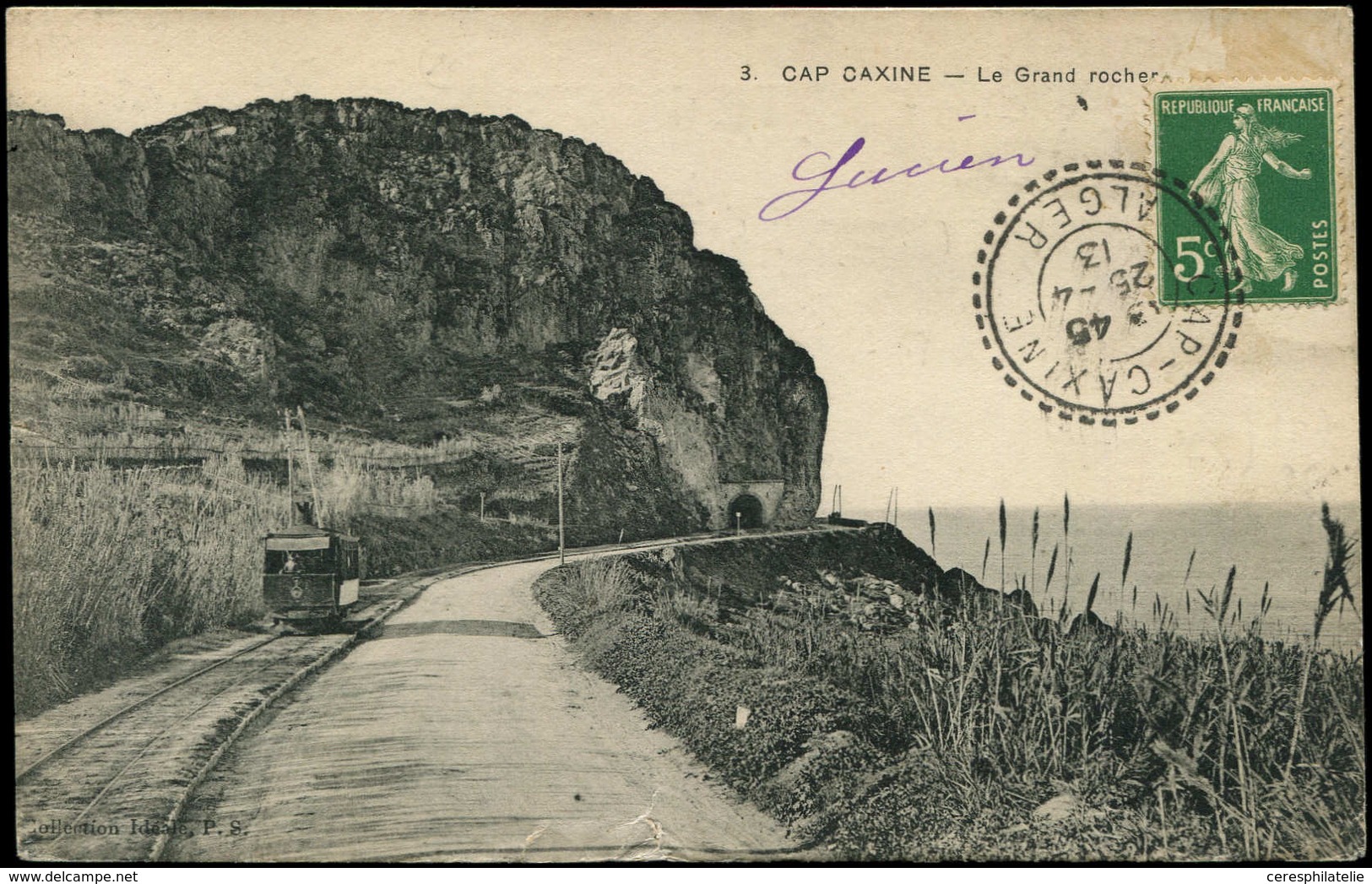 Let ALGERIE France N°137 Obl. CAP-CAXINE 25/4/13 Sur CP, Superbe - Other & Unclassified