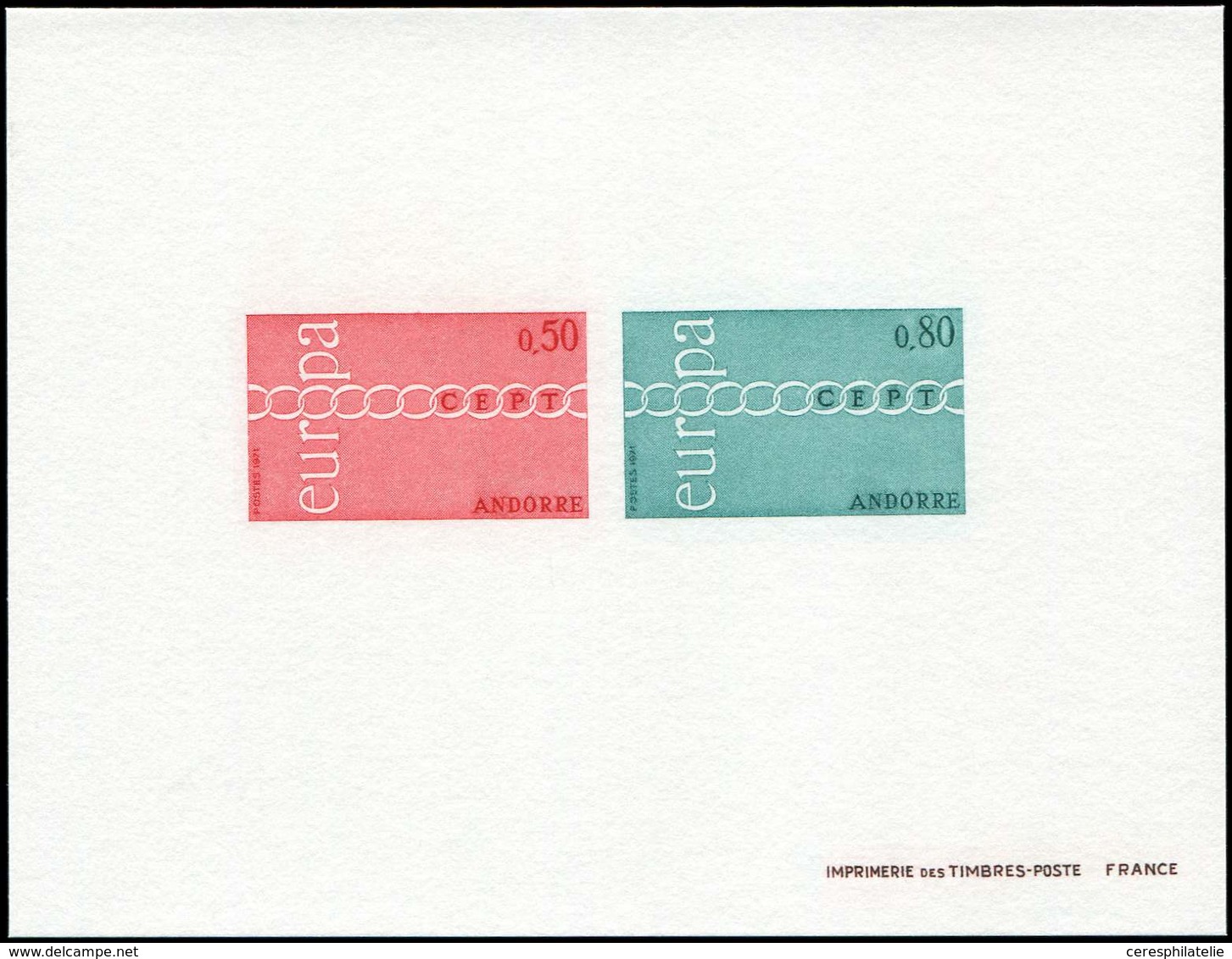 ANDORRE 212/13 : Europa 1971, épreuve Collective, TB - Used Stamps