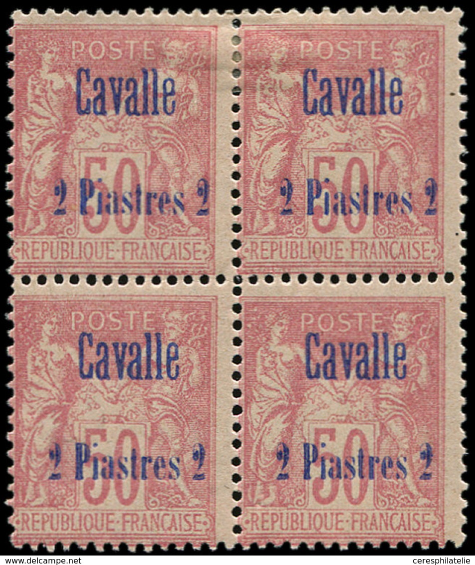 * CAVALLE 7 : 2pi. Sur 50c. Rose Pâle, BLOC De 4, Un Ex. **, TB - Other & Unclassified