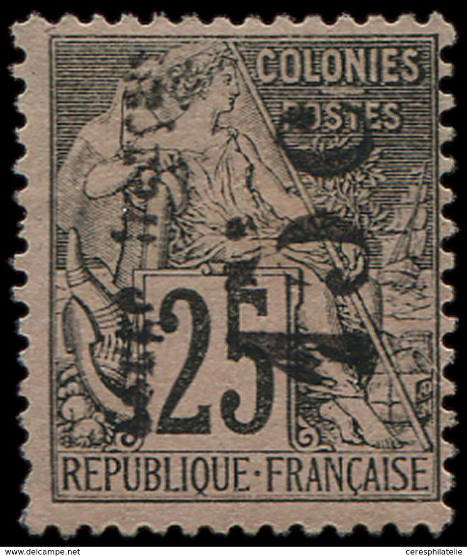 (*) CONGO 7b : 15c. S. 25c. Noir Sur Rose, Surcharge Verticale, TB - Other & Unclassified