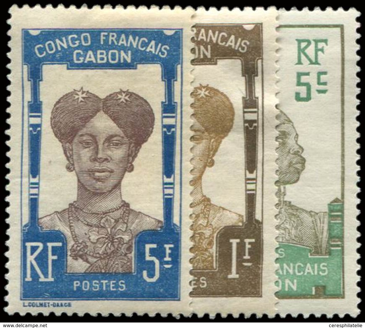 * GABON 33/48 : Série Courante De 1910, Légende Congo Français Gabon, TB - Other & Unclassified