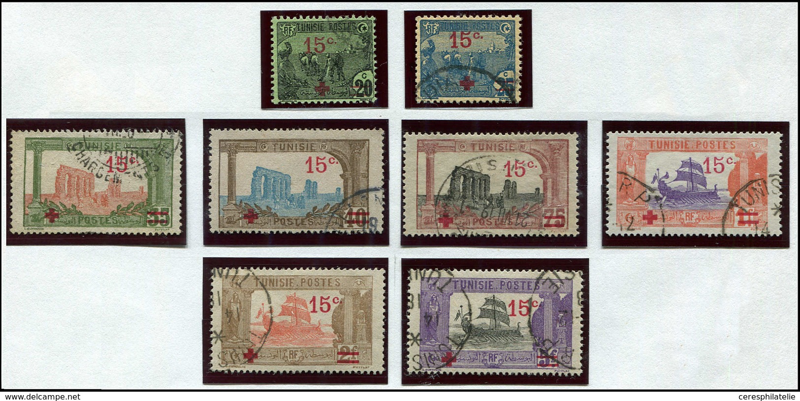 TUNISIE 59/68 : Série Croix Rouge De 1918, Obl., TB - Other & Unclassified