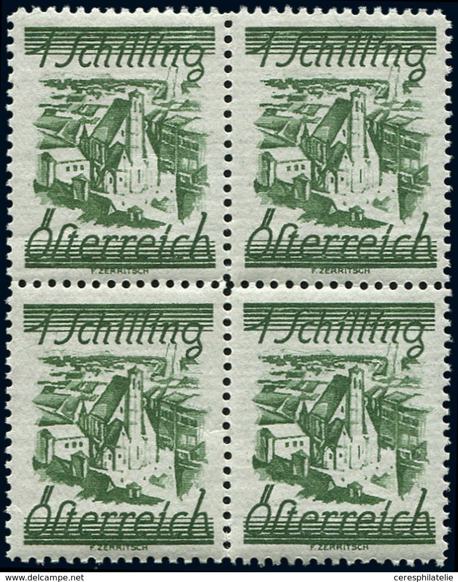 ** AUTRICHE 349 : 2s. Vert, BLOC De 4, TB - Other & Unclassified