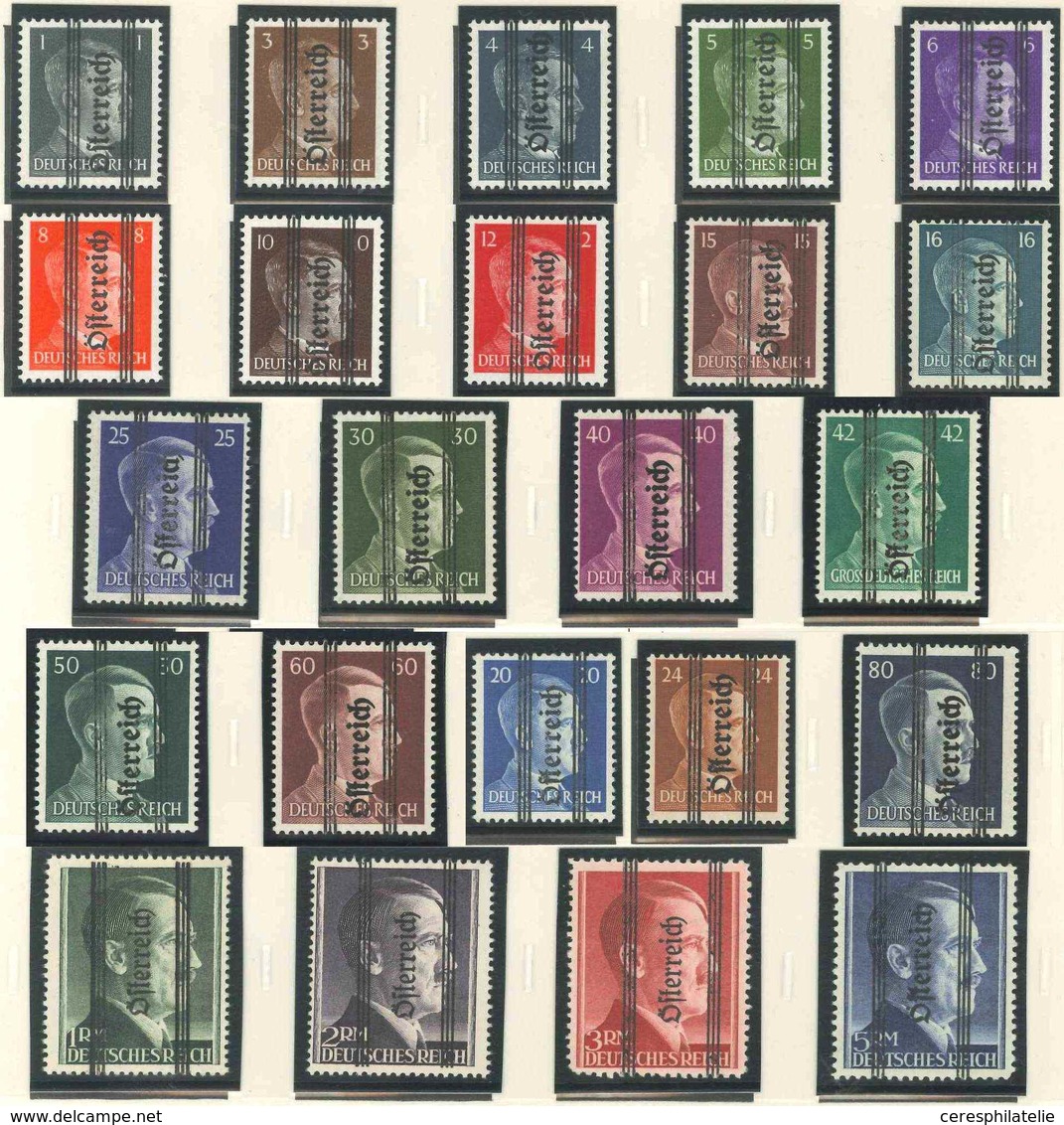 ** AUTRICHE 553/75 : Série Surchargée De 1945, 23 Valeurs, TB - Autres & Non Classés