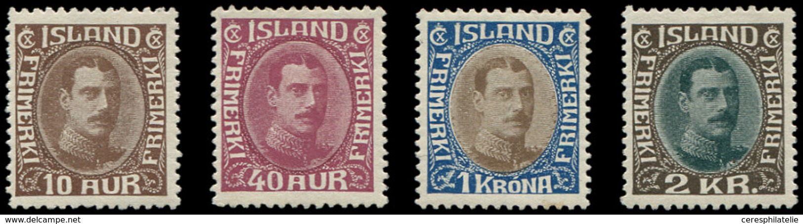 ** ISLANDE 148 Et 150/52 : Type Christian X, N°150 Infime Adh., Les Autres TB - Used Stamps