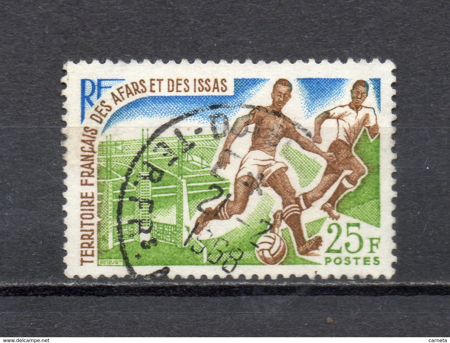 AFARS ET ISSAS  N° 334  OBLITERE COTE 3.00€  FOOTBALL - Oblitérés