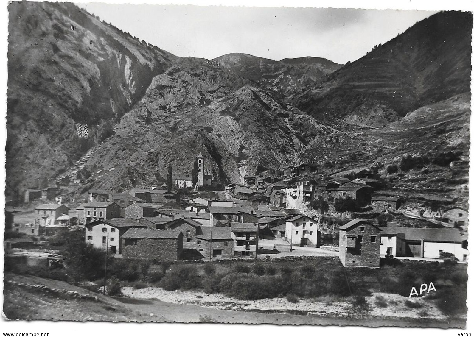 ANDORRE - VALLS D'ANDORRA -  CANILLO   Vista General  NOIR ET BLANC      Editeur Sté Des Cartes Postales APA POUX Albi - Andorre