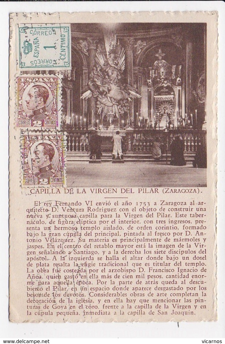 CPA ESPAGNE ZARAGOZA Capilla De La Virgen Del Pilar - Zaragoza