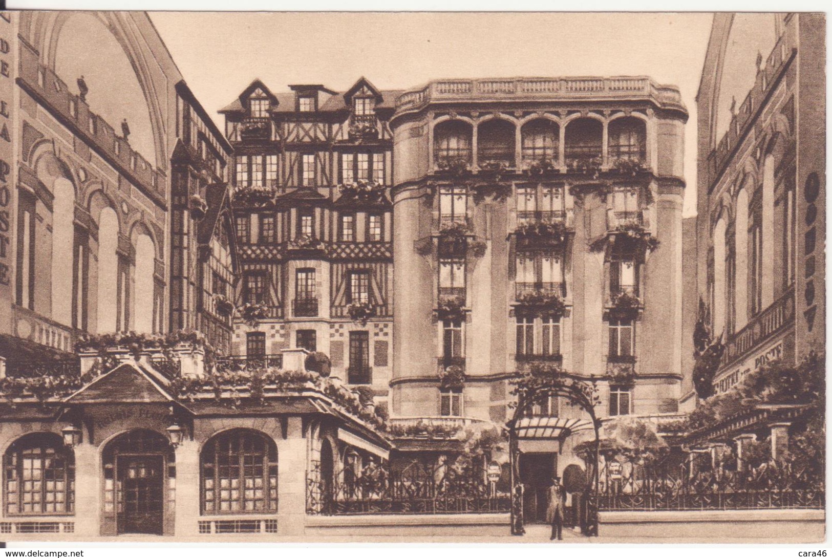 CPA - ROUEN L'hôtel De La Poste Et Le Relais Fleuri - Rouen