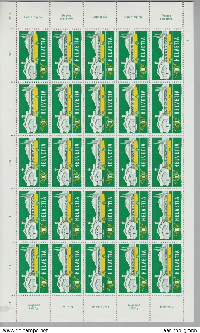 Schweiz 1953 Zu#314 Bogen B111 Blinder Passagier - Other & Unclassified