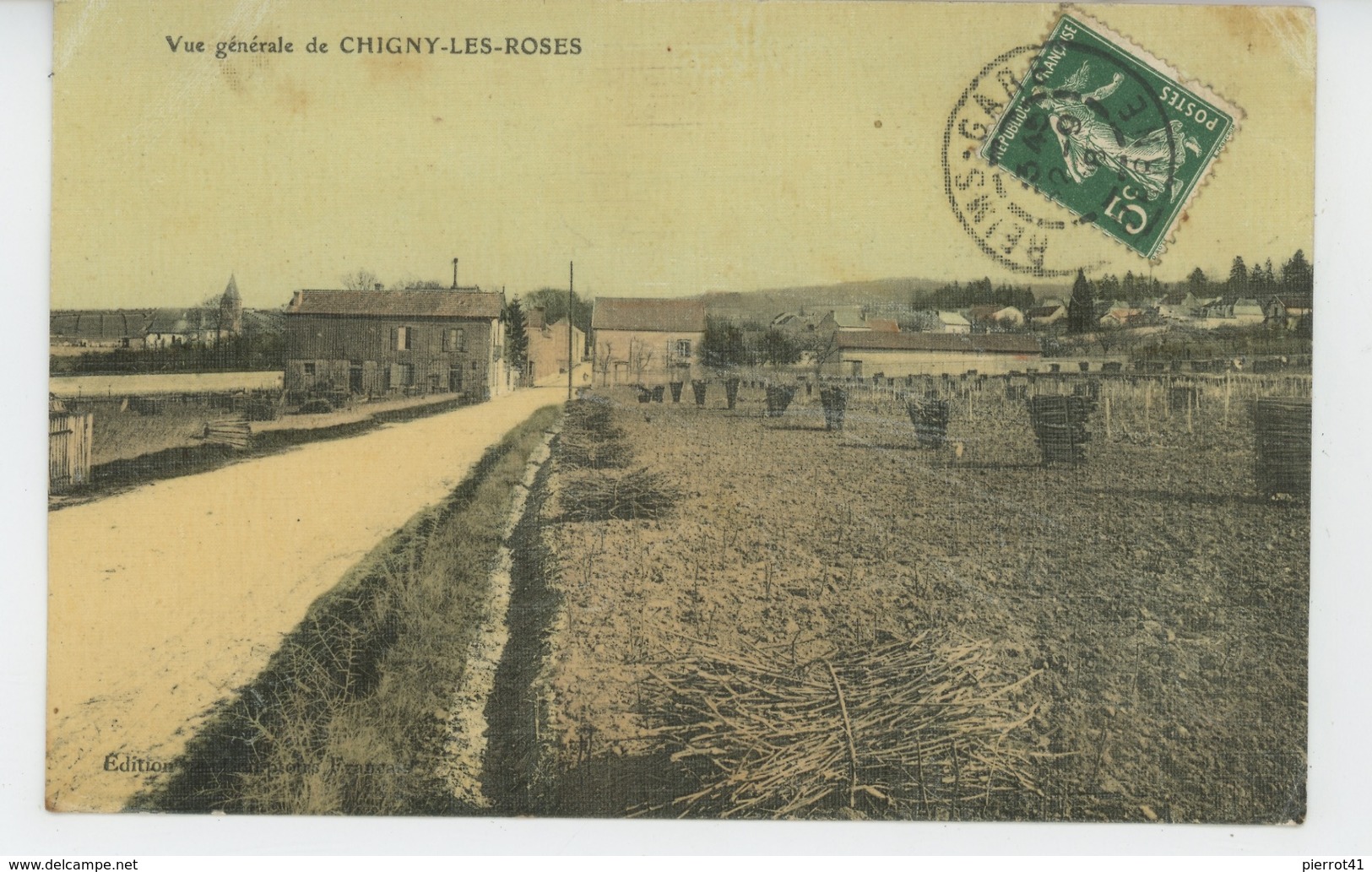 CHIGNY LES ROSES - Vue Générale (belle Carte Toilée ) - Autres & Non Classés