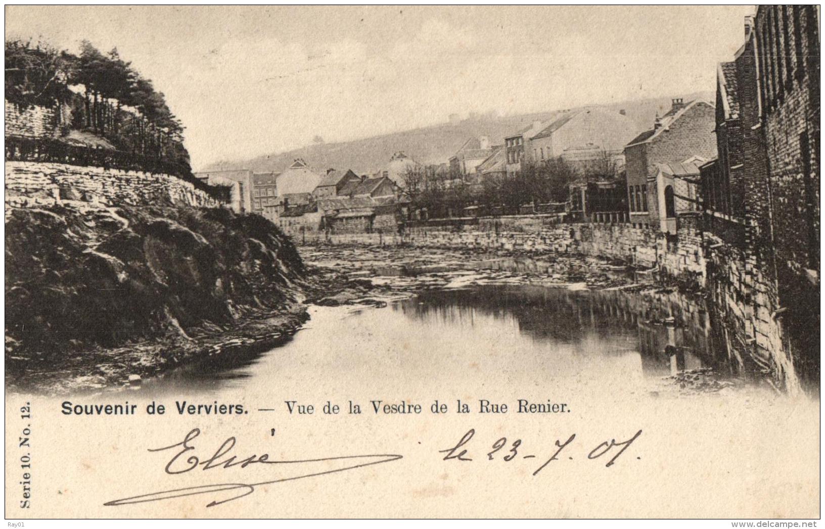 BELGIQUE - LIEGE - VERVIERS - Souvenir De Verviers - Vue De La Vesdre De La Rue Renier. - Verviers