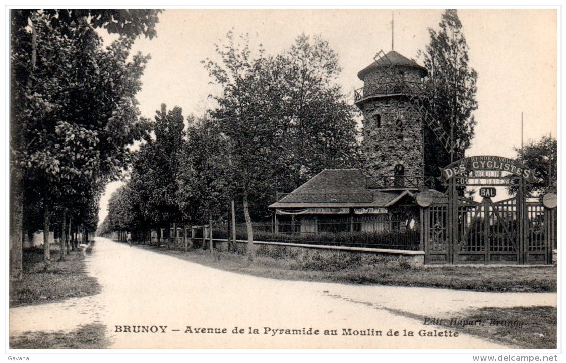 91 BRUNOY - Avenue De La Pyramide Au Moulin De La Galette - Brunoy