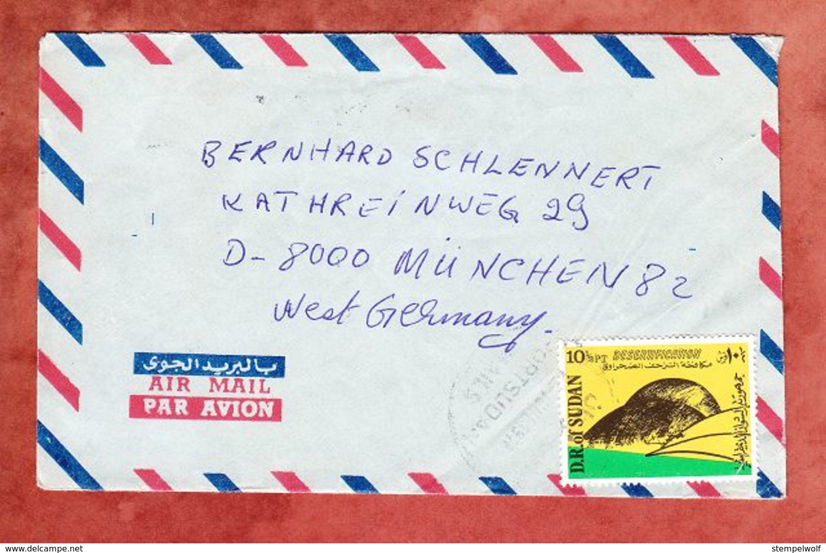 Luftpost, EF Sandwueste, Khartoum Nach Muenchen 1978 (53032) - Sudan (1954-...)