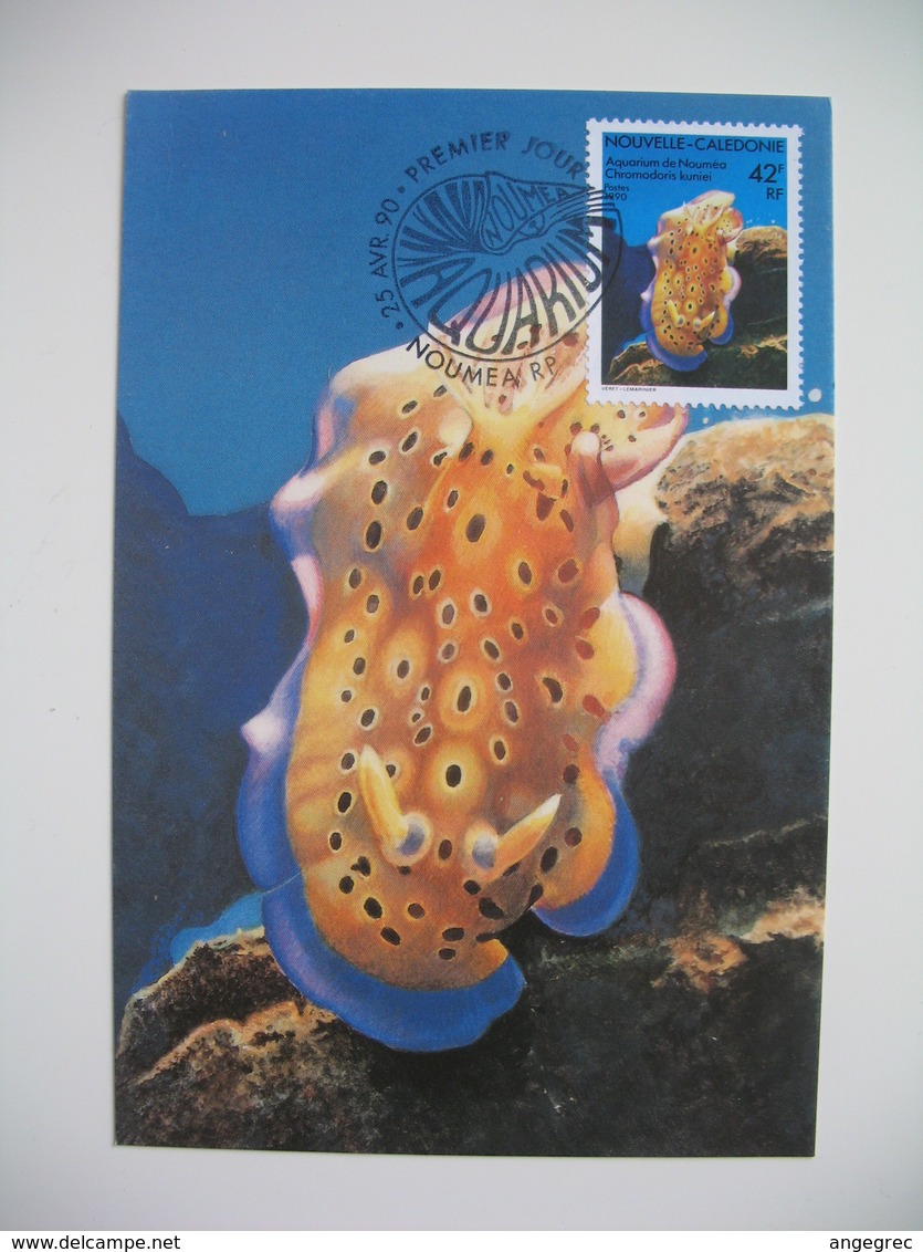 Carte Maximum (2)   Nouvelle-Calédonie  1990  " Aquarium "  10 F Et 42 F - Maximum Cards