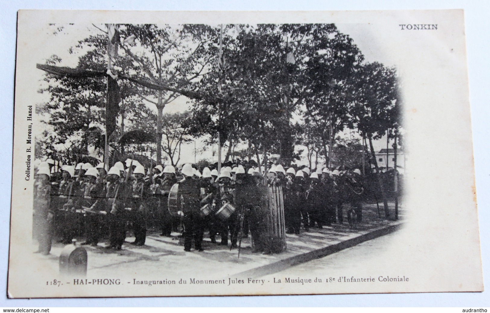 CPA Précurseur Tonkin Haiphong Musique Du 18 Infanterie Coloniale Jules Ferry Hải Phòng Indochine Française Militarie - Viêt-Nam