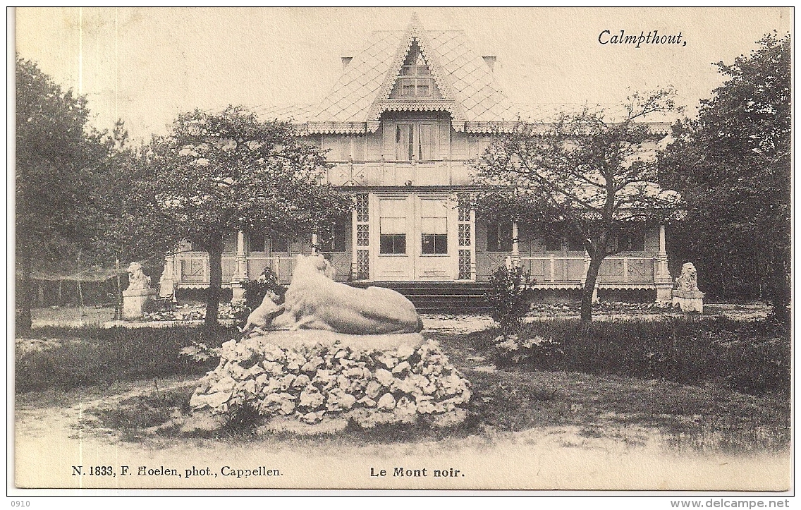 HEIDE-CALMPTHOUT-KALMTHOUT"CHALET LE MONT NOIR-DEN ZWARTEN HEUVEL"HOELEN 1833 UITGIFTE 25.06.1906  TYPE  3 - Kalmthout