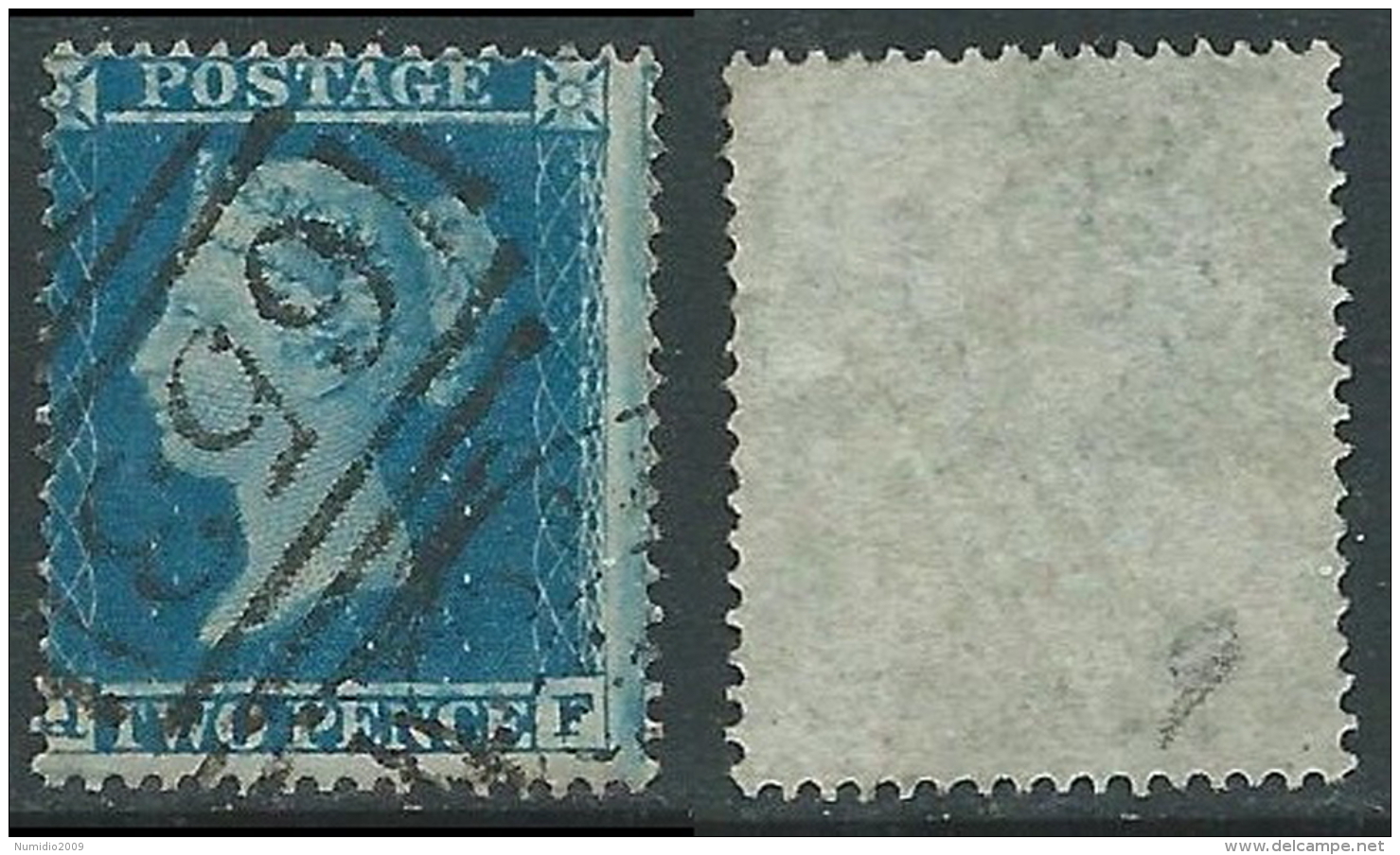 1854-57 GREAT BRITAIN USED PENNY BLUE 2d SG27 P16 (QF) - Gebraucht