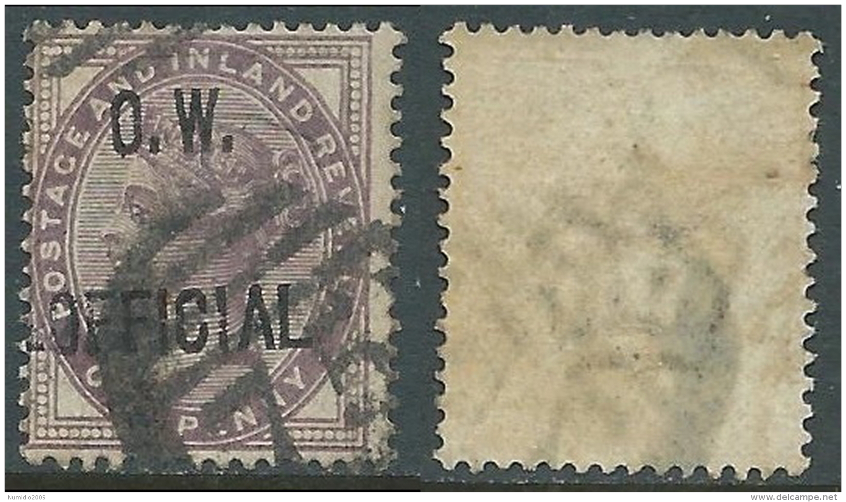 1896-1902 GREAT BRITAIN USED OFFICIAL STAMPS O33 1d LILAC - Servizio
