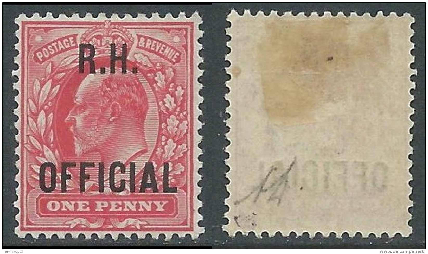 1902 GREAT BRITAIN OFFICIAL STAMPS O92 1d SCARLET MH * - Servizio