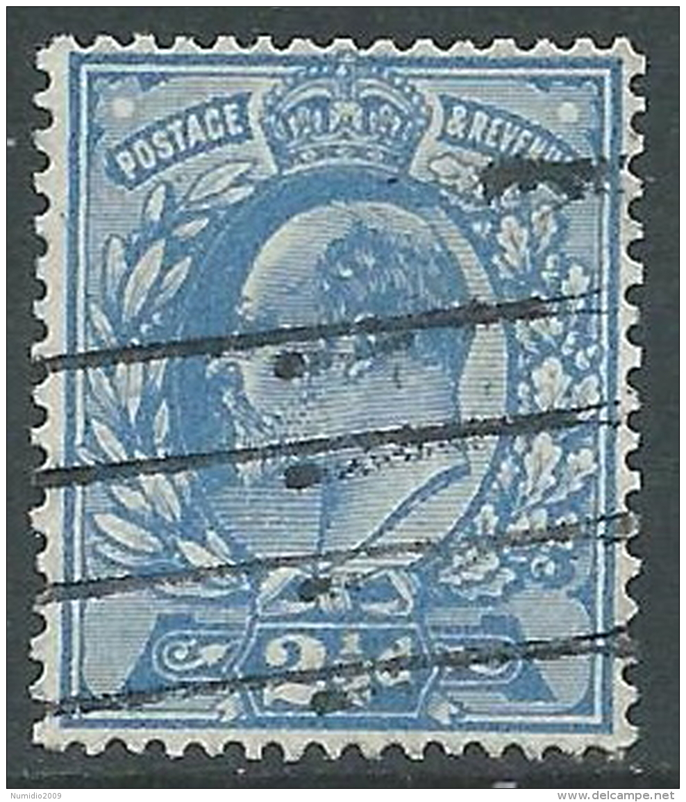 1911 GREAT BRITAIN USED SG 283 2 1/2d BRIGHT BLUE - Usati