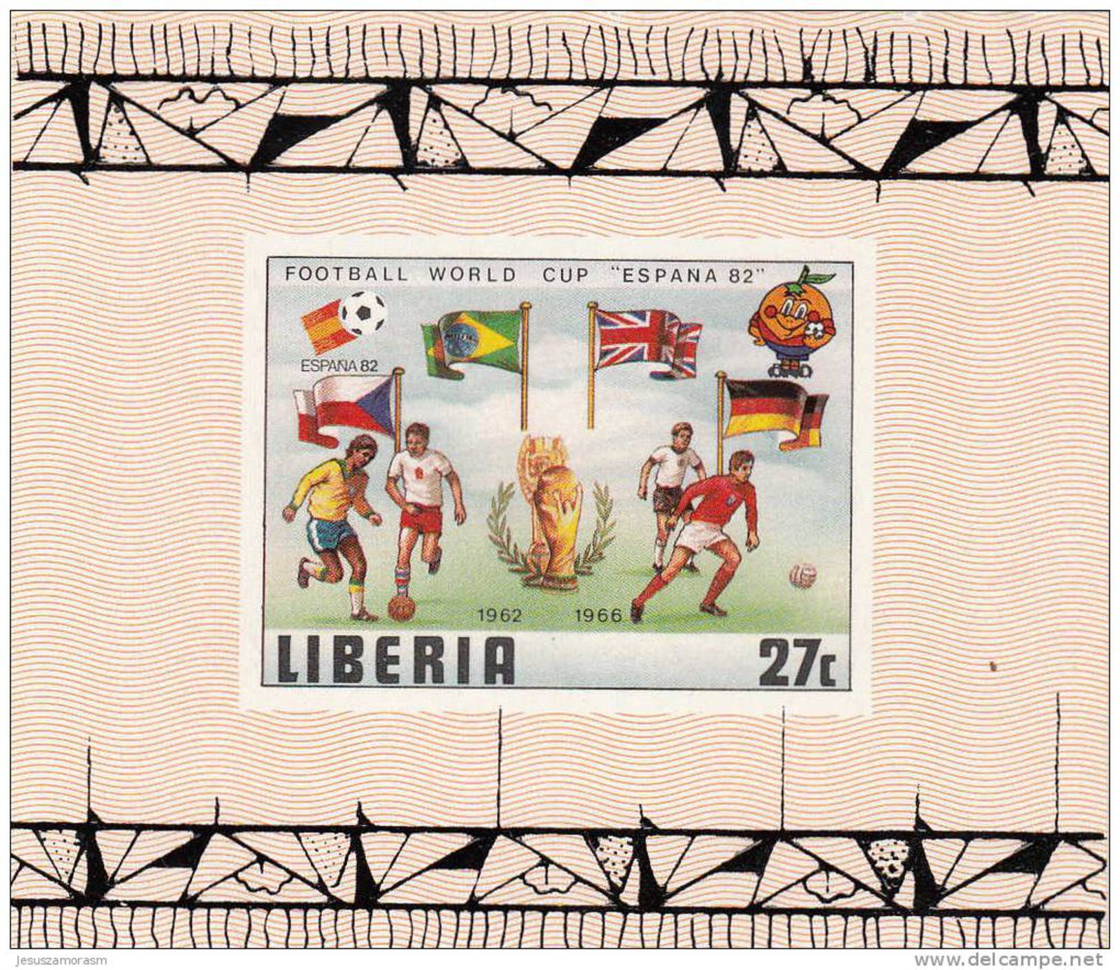 Liberia Nº 886 Al 891 En Hojas SOBRECARGADAS - 1982 – Espagne