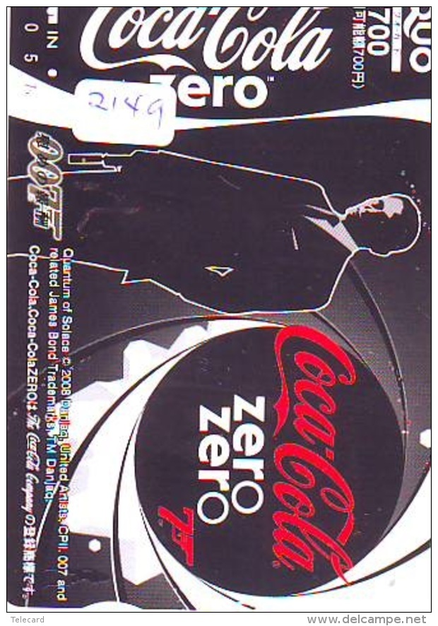 Carte Prépayée  Japon  * COCA COLA  (2149) JAMES BOND * 007 * CINEMA * FILM  *  JAPAN Phonecard *  PREPAID CARD - Cinema