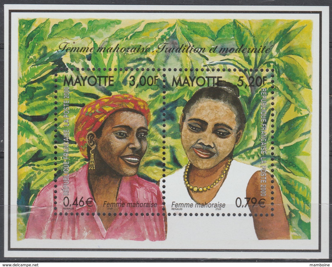 Mayotte  2000  Bloc N° 3  Neuf  X X  Tradition - Blokken & Velletjes
