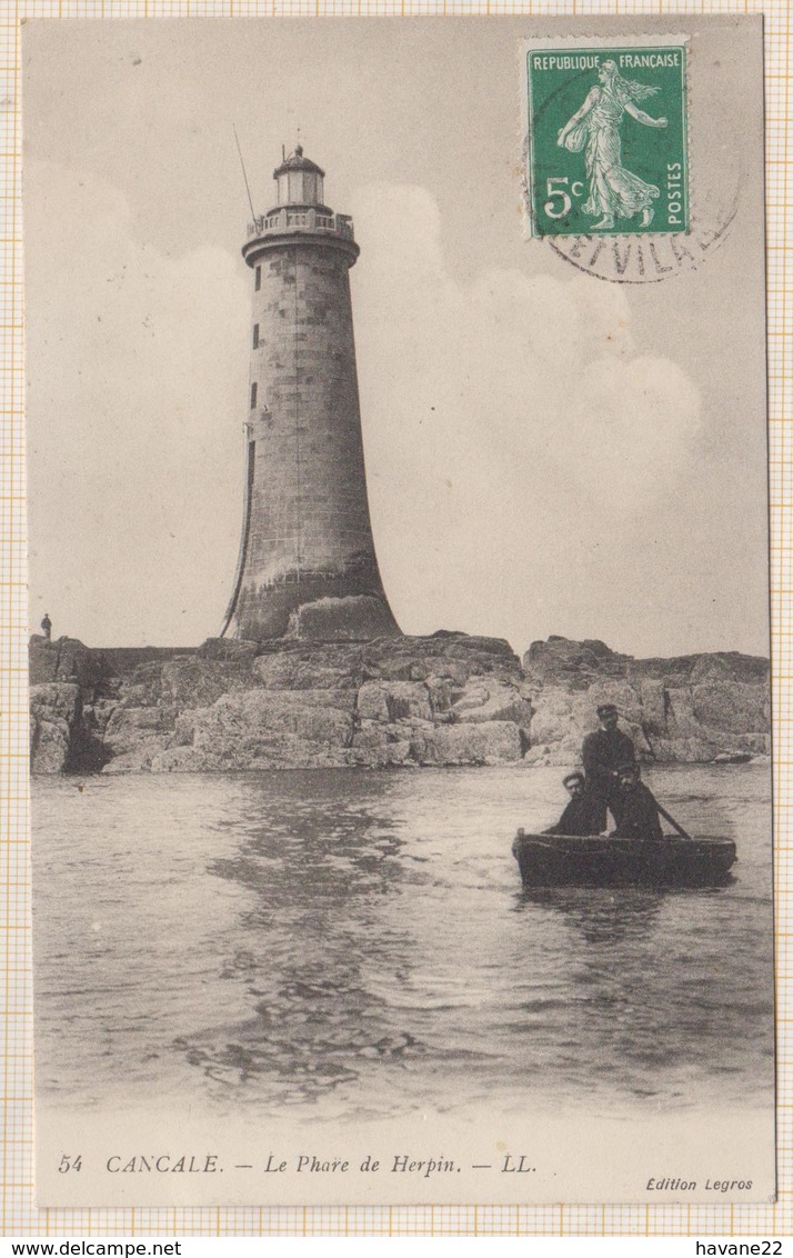 8AK1262 CANCALE LE PHARE DE HERPIN 2 SCANS - Cancale