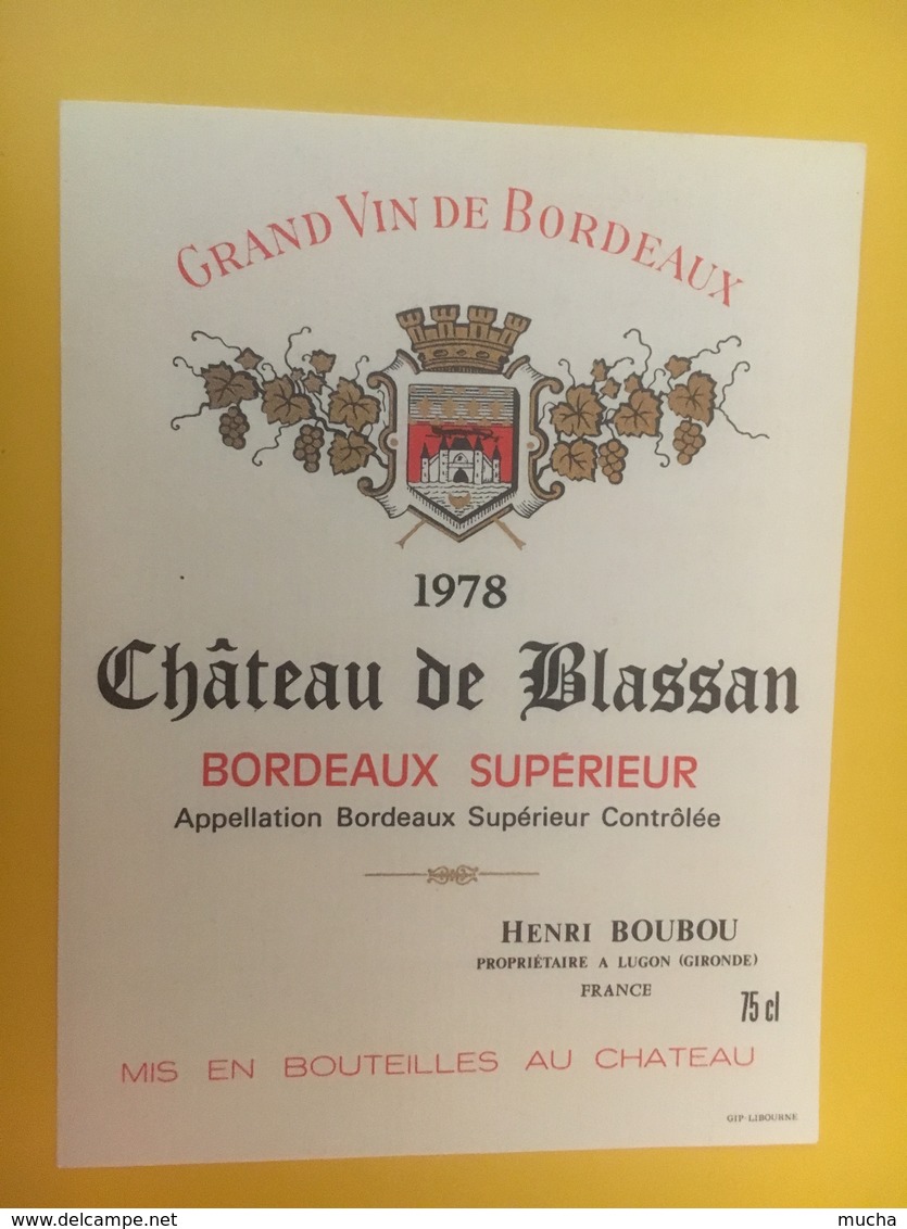 8443 - Château De Blassan 1978 - Bordeaux