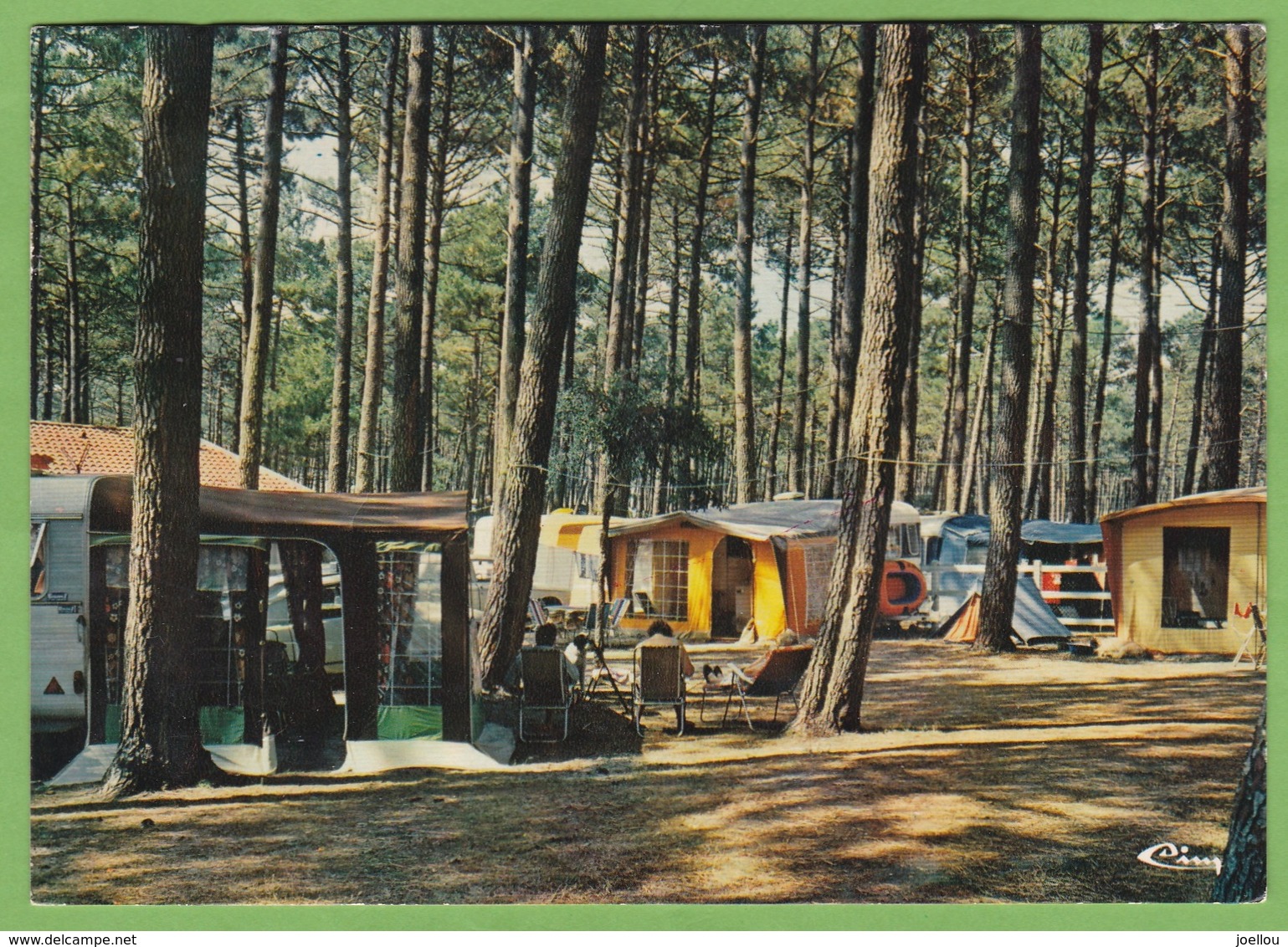 CPSM MOLIETS Camping Au Coeur De La Foret Animation Tente Caravane 40 Landes - Altri & Non Classificati