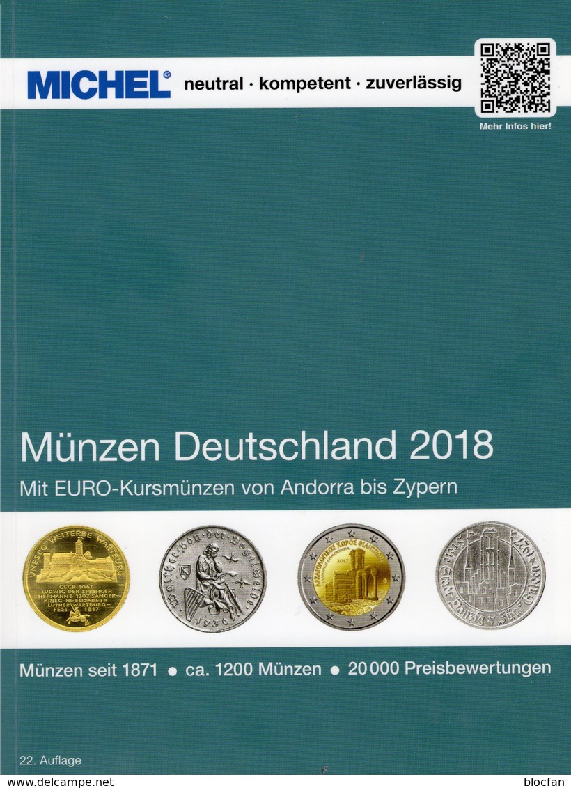 Münzen Deutschland+EURO 2018 MICHEL Neu 30€ Ab 1871 DR 3.Reich BRD DDR Numismatik Coins Catalogue 978-3-95402-230-4 - Andorra