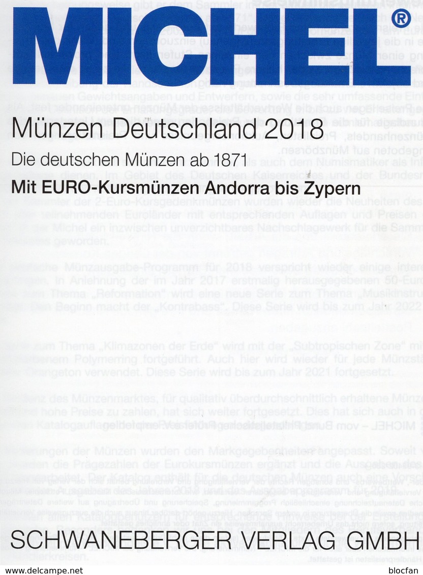 Münzen Deutschland+EURO 2018 MICHEL Neu 30€ Ab 1871 DR 3.Reich BRD DDR Numismatik Coins Catalogue 978-3-95402-230-4 - Andorre