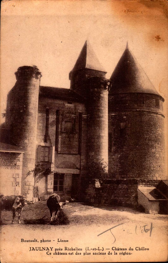 CPA - INDRE ET LOIRE - Jaulnay, Près Richelieu - Château De Chillou - Ce Château Est Des Plus Anciens De La Région - Autres & Non Classés