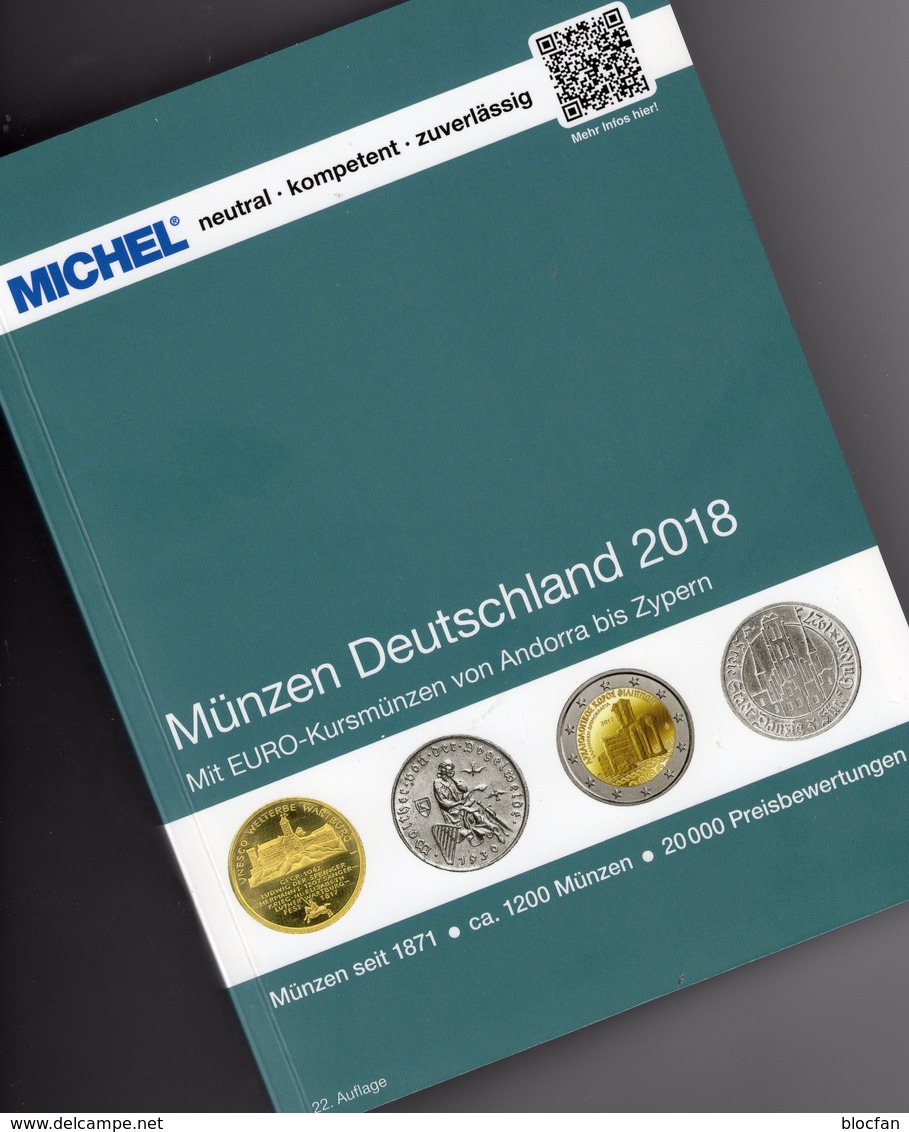 MICHEL Deutschland+EURO Münzen 2018 New 30€ Ab 1871 DR 3.Reich BRD DDR Numismatik Coins Catalogue 978-3-95402-230-4 - Art