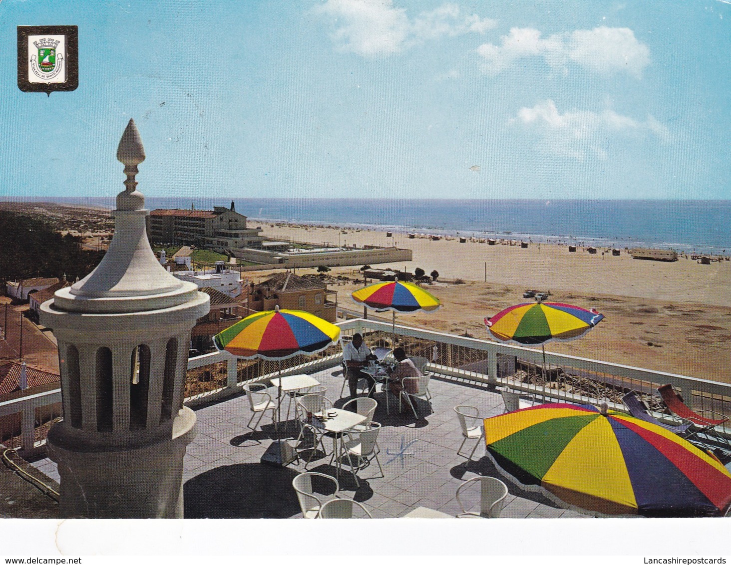 Postcard Vila Real De Santo Antonio Praia De Monte Gordo PU 1971 My Ref  B22651 - Other & Unclassified
