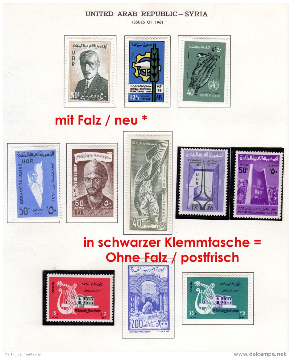 Kleine Sammlung SYRIEN; Von 1961 - 1971, Neu Mit Falz, Postfrisch, Gestempelt, Gem. Scan, Los 49830 - Syrien