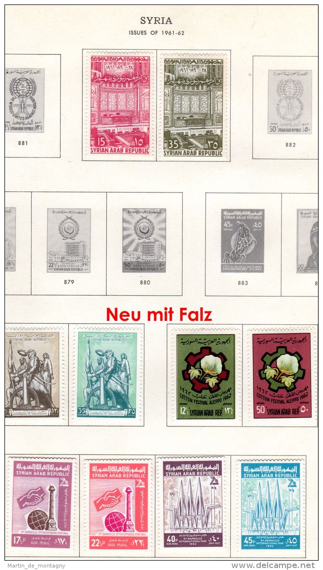 Kleine Sammlung SYRIEN; Von 1961 - 1971, Neu Mit Falz, Postfrisch, Gestempelt, Gem. Scan, Los 49830 - Syrien