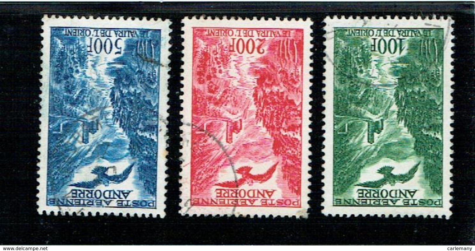 ANDORRA STAMP FR PA 2-3 OBLIT. - Used Stamps