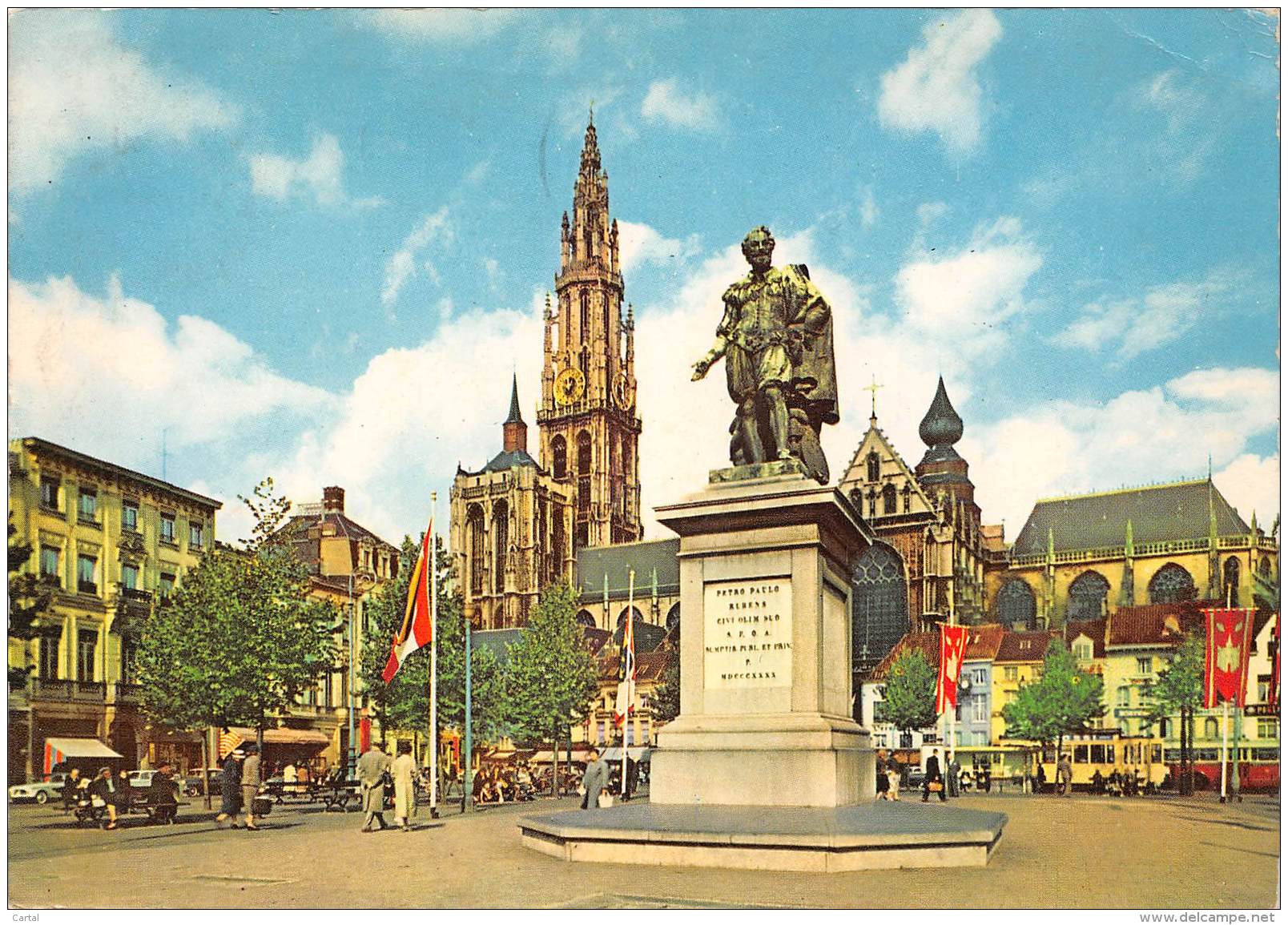 CPM - ANTWERPEN - Groenplaats Met Rubensstandbeeld - Antwerpen