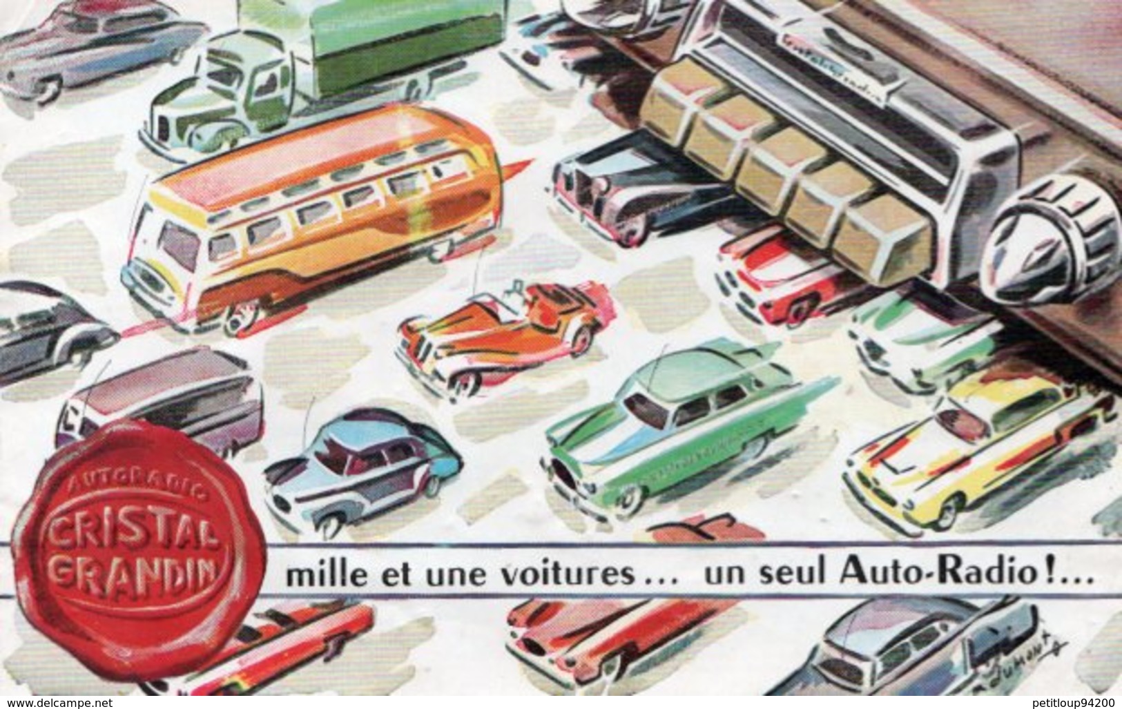 DOCUMENT COMMERCIAL PUBLICITE AUTO-RADIO GRANDIN *2 Cv *4 Cv *203 *Dyna *Versailles *Aronde *Frégate *Traction *Opel 325 - Cars