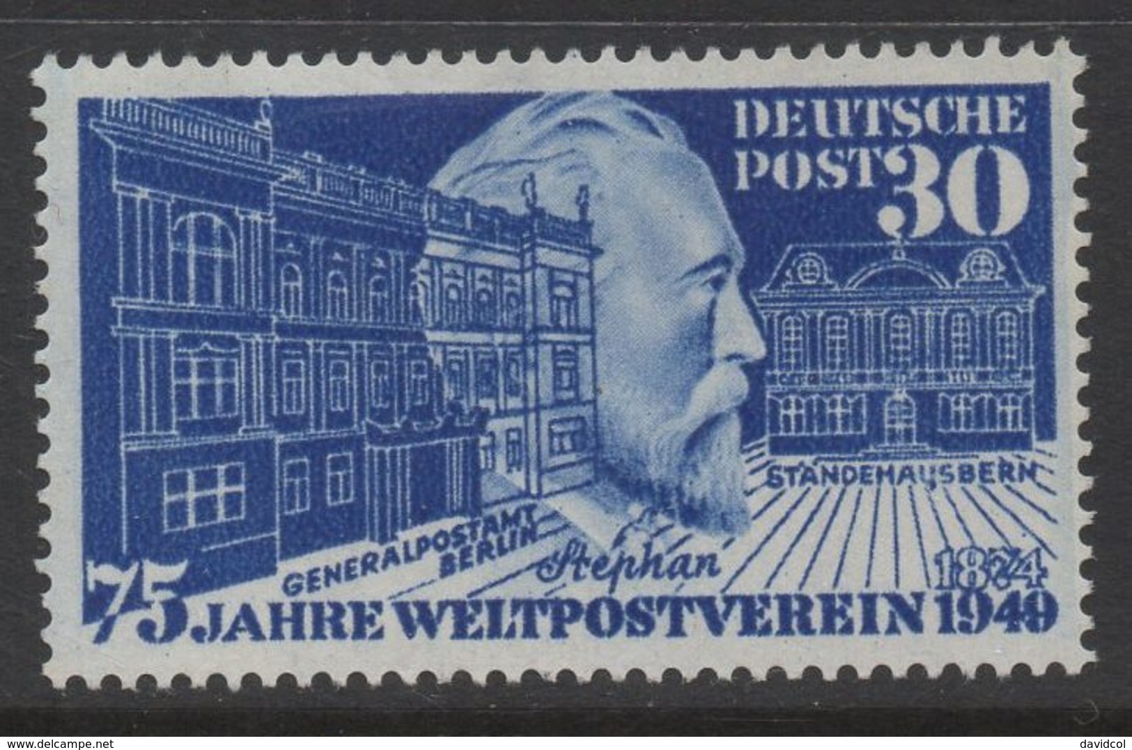 M526. GERMANY 1949.-. MI#: 116- MNG.  75 JAHRE WELTPOSTVEREIN - STEPHAN - Unused Stamps