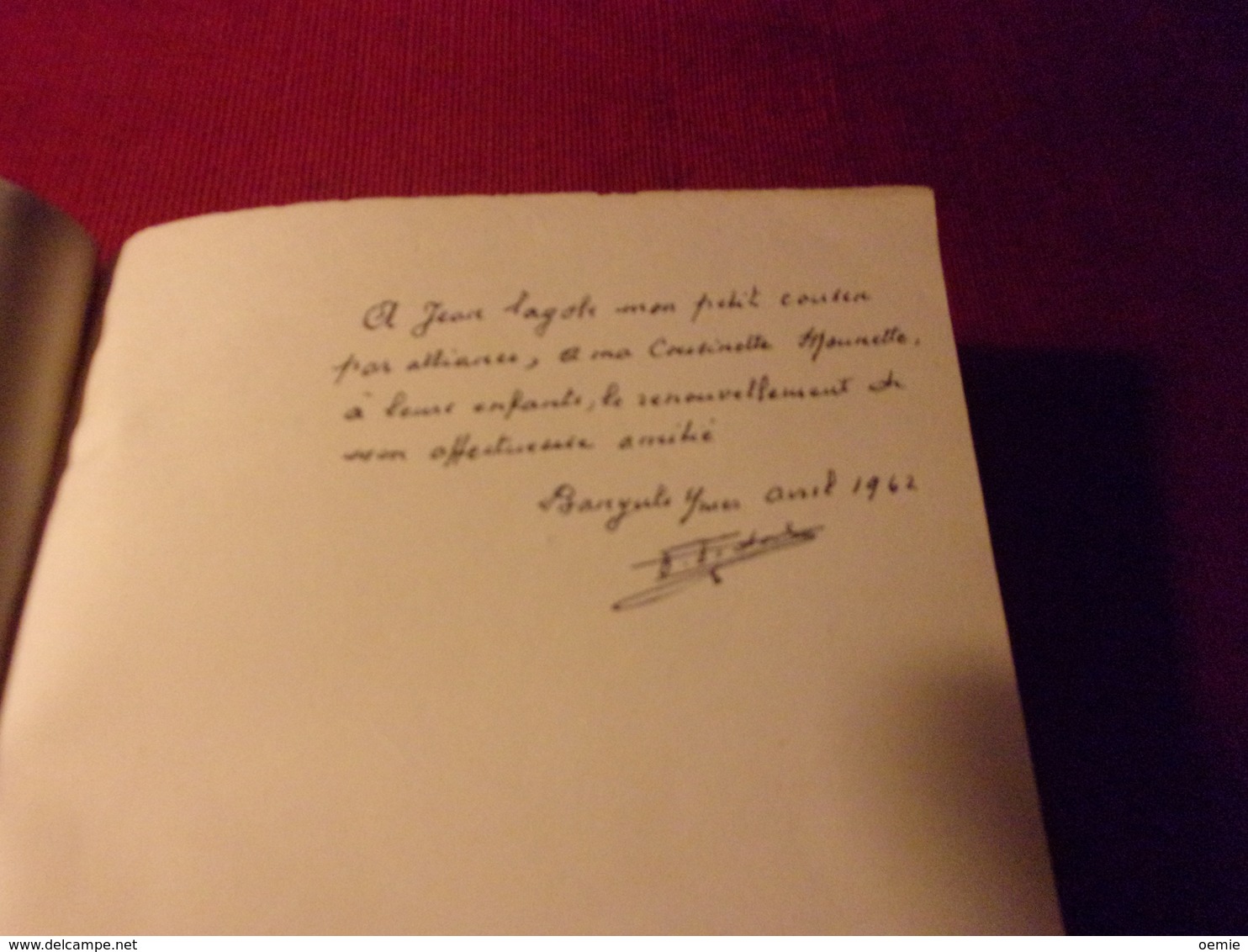 COLLECTION LIVRES AVEC AUTOGRAPHES  ° FERNAND VIDAL  ° TOREROS DE AYER - Other & Unclassified